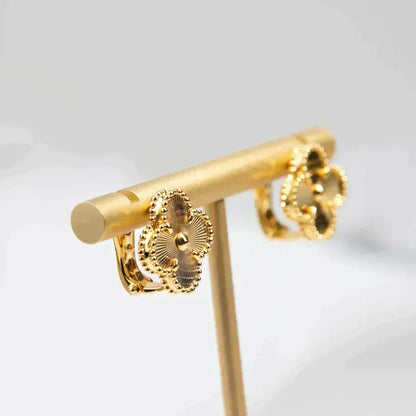 [sparkle Jewelry ]CLOVER MEDIUM 1 MOTIFS LASER EARRINGS