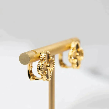 [sparkle Jewelry ]CLOVER MEDIUM 1 MOTIFS LASER EARRINGS