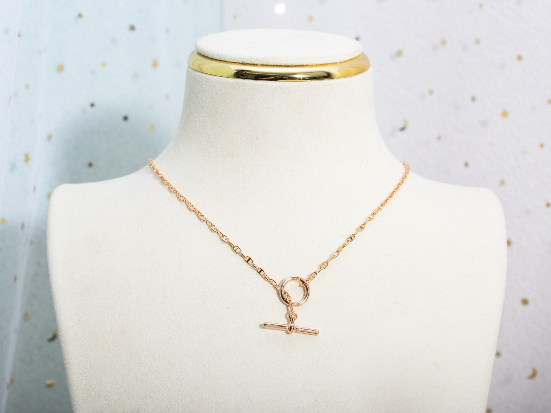 [sparkle Jewelry ]ECHAPPEE NECKLACE PINK GOLD