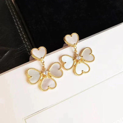 [sparkle Jewelry ]CLOVER SWEET WHITE MOP EARRINGS