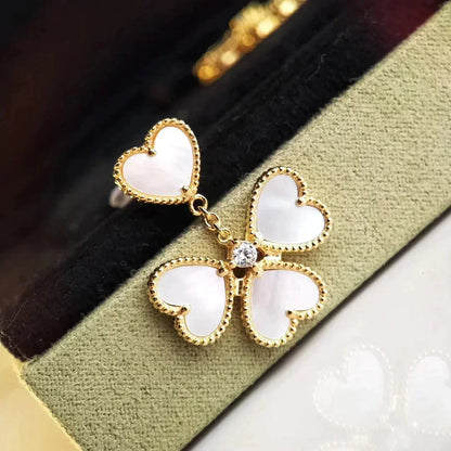[sparkle Jewelry ]CLOVER SWEET WHITE MOP EARRINGS
