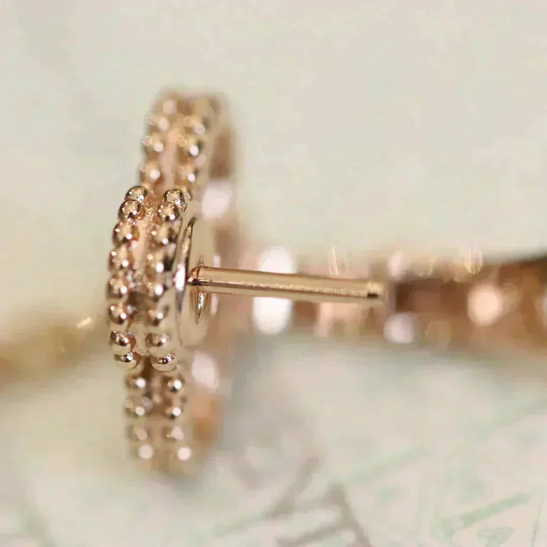 [sparkle Jewelry ]CLOVER MEDIUM 1 MOTIFS FUll DIAMOND EARRINGS