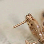 [sparkle Jewelry ]CLOVER MEDIUM 1 MOTIFS FUll DIAMOND EARRINGS