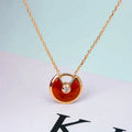 [sparkle Jewelry]AMULETTE GOLD CARNELIAN ONYX NECKLACE