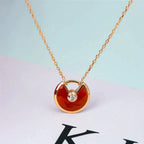 [sparkle Jewelry]AMULETTE GOLD CARNELIAN ONYX NECKLACE