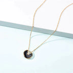 [sparkle Jewelry]AMULETTE GOLD CARNELIAN ONYX NECKLACE