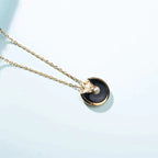 [sparkle Jewelry]AMULETTE GOLD CARNELIAN ONYX NECKLACE