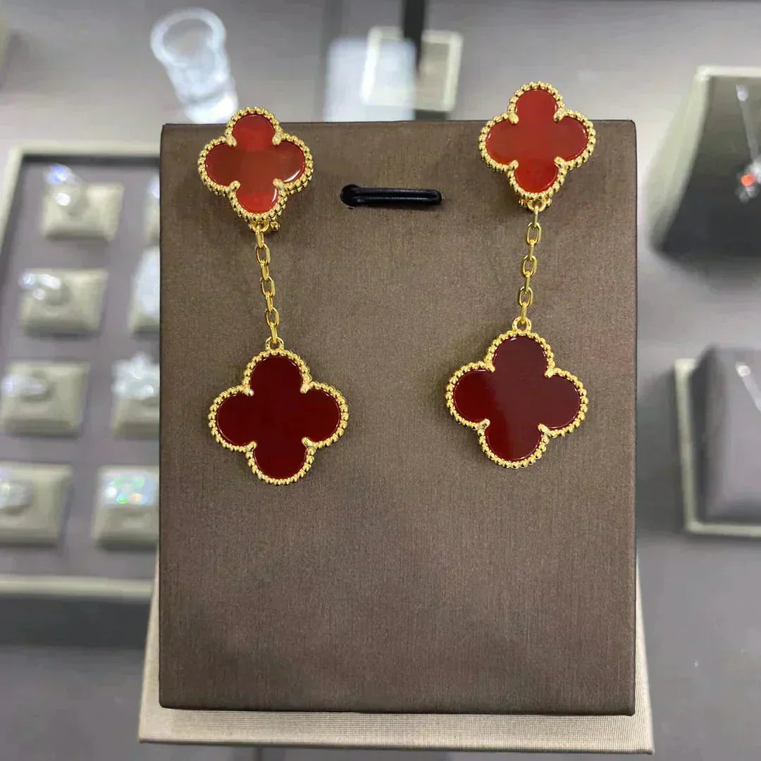 [sparkle Jewelry ]CLOVER 2 MOTIFS  EARRINGS (MULTIPLE CHOICESC