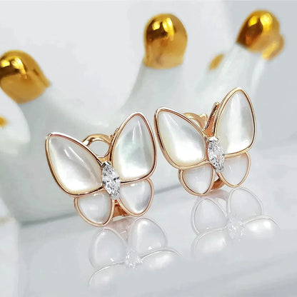 [sparkle Jewelry ]BUTTERFLY MOP DIAMOND EARRINGS