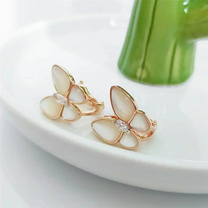 [sparkle Jewelry ]BUTTERFLY MOP DIAMOND EARRINGS