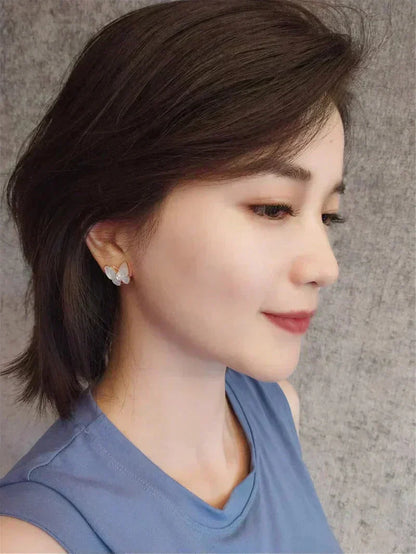 [sparkle Jewelry ]BUTTERFLY MOP DIAMOND EARRINGS