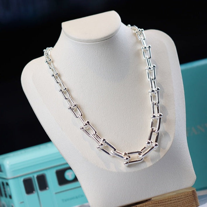 [Sparkle Jewelry]HARDWEAR LINK SILVER NECKLACE
