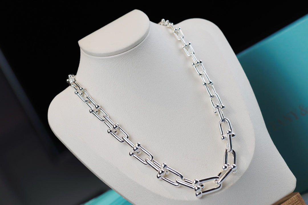 [Sparkle Jewelry]HARDWEAR LINK SILVER NECKLACE