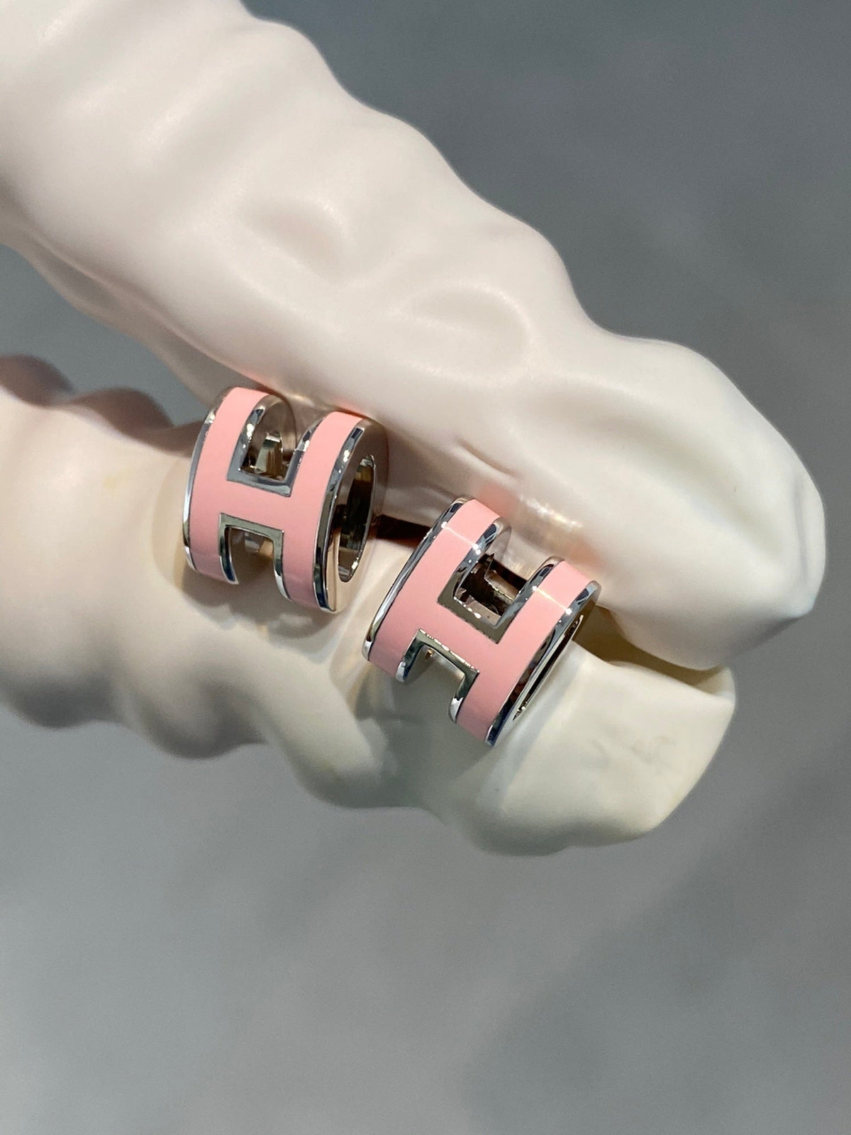 [sparkle Jewelry ]MINI POP H SILVER EARRINGS PINK
