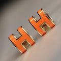 [sparkle Jewelry ]MINI POP H EARRINGS ORANGE