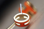 [sparkle Jewelry ]MINI POP H EARRINGS ORANGE