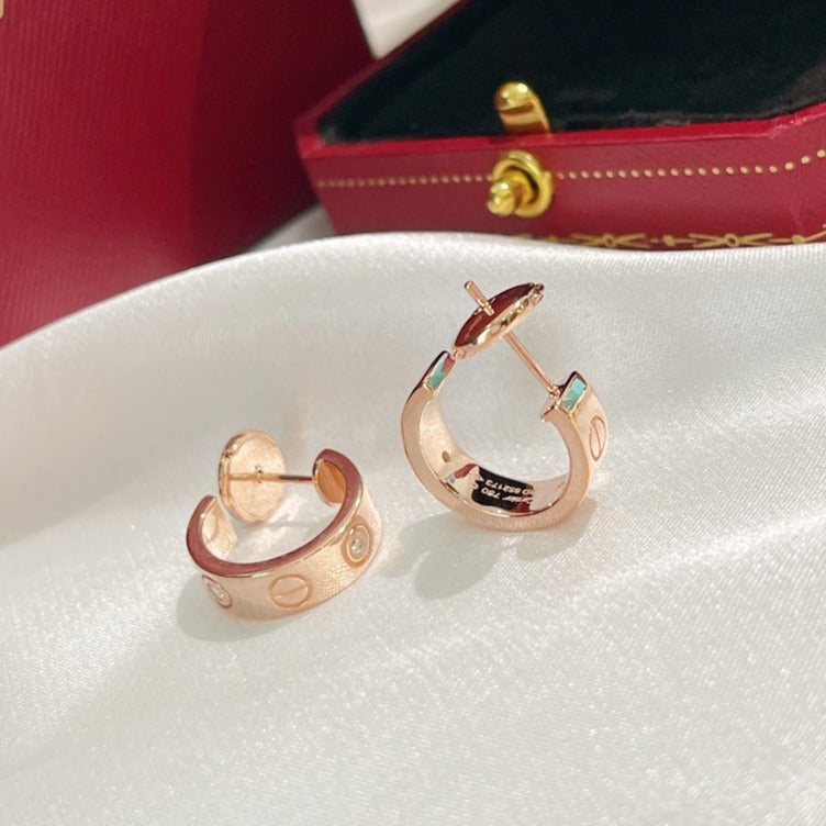 [sparkle Jewelery]LOVE EARRINGS 5.7MM 2 DIAMONDS
