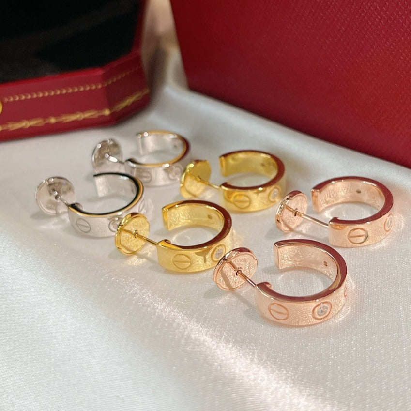 [sparkle Jewelery]LOVE EARRINGS 5.7MM 2 DIAMONDS