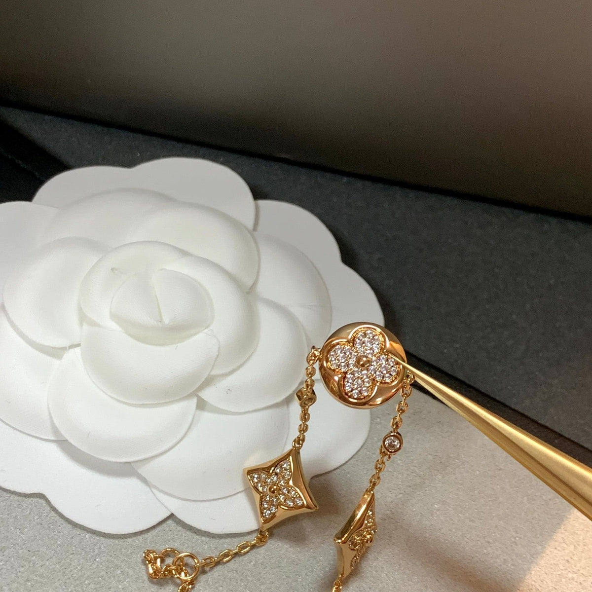 [sparkle Jewelry ]STAR AND SUN 4 MOTIFS GOLD DIAMONDS BRACELET