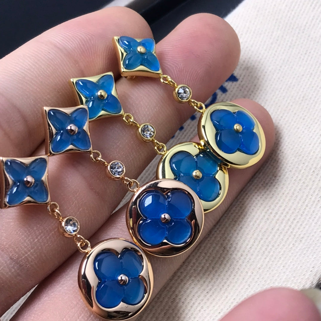 [sparkle Jewelry ]STAR AND SUN AGATE DIAMOND EARRINGS