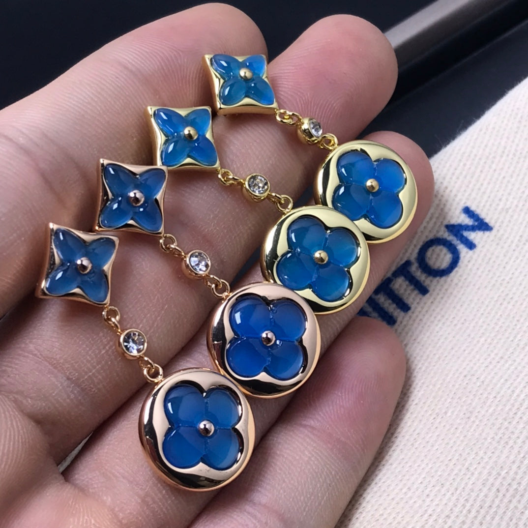 [sparkle Jewelry ]STAR AND SUN AGATE DIAMOND EARRINGS
