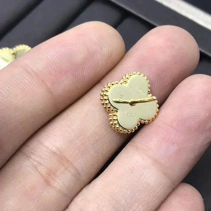 [sparkle Jewelry ]CLOVER MINI 9.5MM LASER EARRINGS
