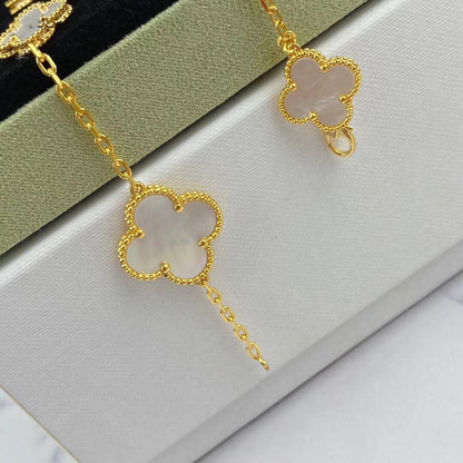 [sparkle Jewelry ]MAGIC CLOVER MOP GOLD BRACELET 5 MOTIFS