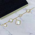 [sparkle Jewelry ]MAGIC CLOVER MOP GOLD BRACELET 5 MOTIFS