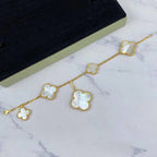 [sparkle Jewelry ]MAGIC CLOVER MOP GOLD BRACELET 5 MOTIFS