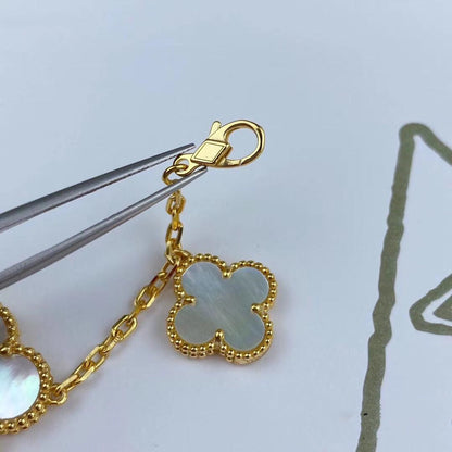 [sparkle Jewelry ]MAGIC CLOVER MOP GOLD BRACELET 5 MOTIFS