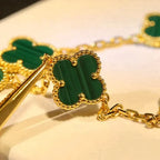 [sparkle Jewelry ] CLOVER 5 MOTIF MALACHITE BRACELET COLLECTION