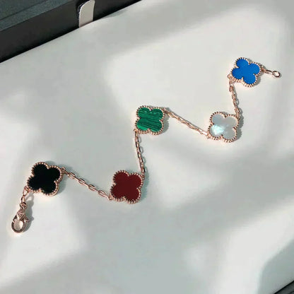 [sparkle Jewelry ]CLOVER 5 MOTIFS MULTICOLOR BRACELET