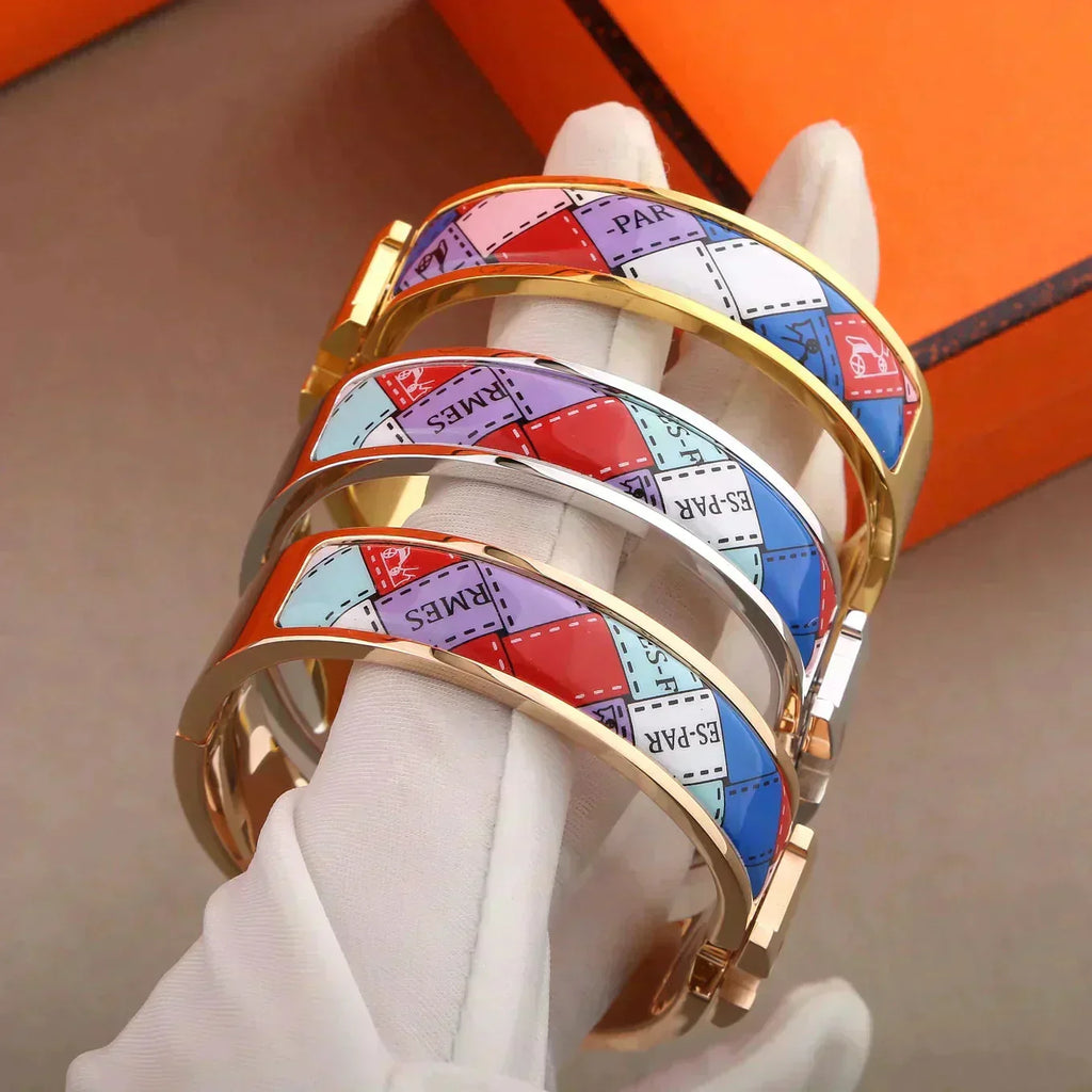 [sparkle Jewelry ]H BRACELET DOTTED BORDER 12MM