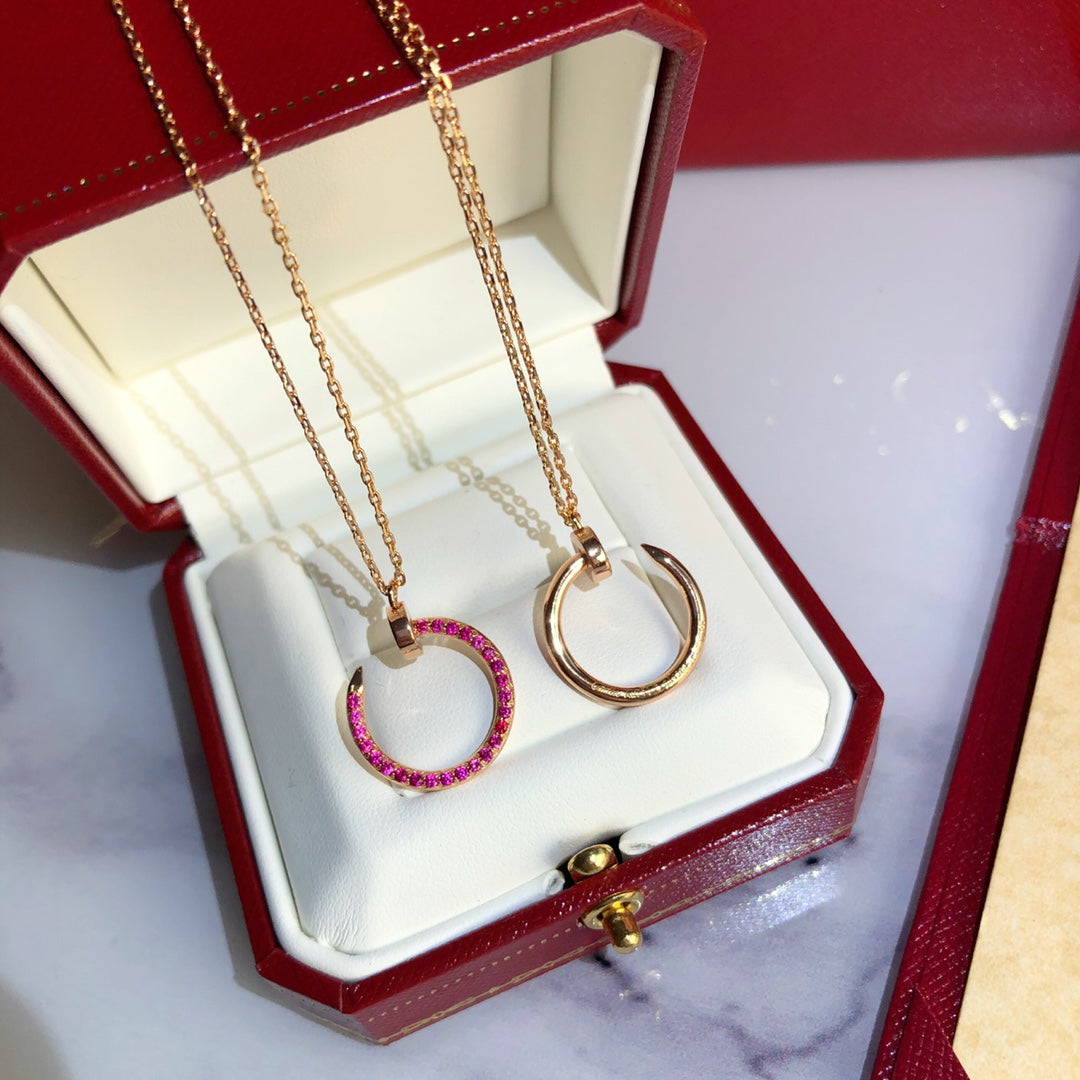 [sparkle Jewelery]JUSTE NECKLACE RED FULL DIAMONDS