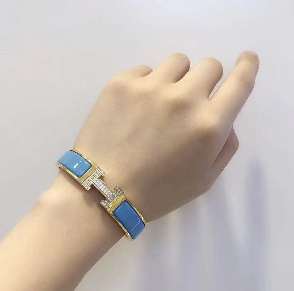 [Sparkle]H クラウドブルーブレスレットゴールドダイヤモンド