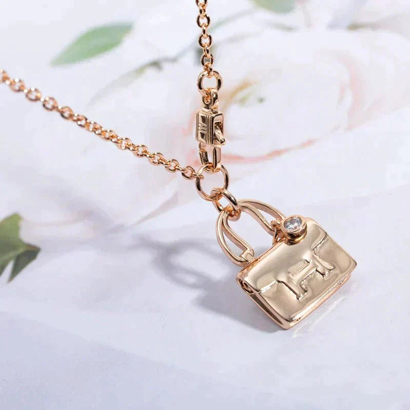 [sparkle Jewelry ]AMULETTE PEDANT ROSE GOLD NECKLACE