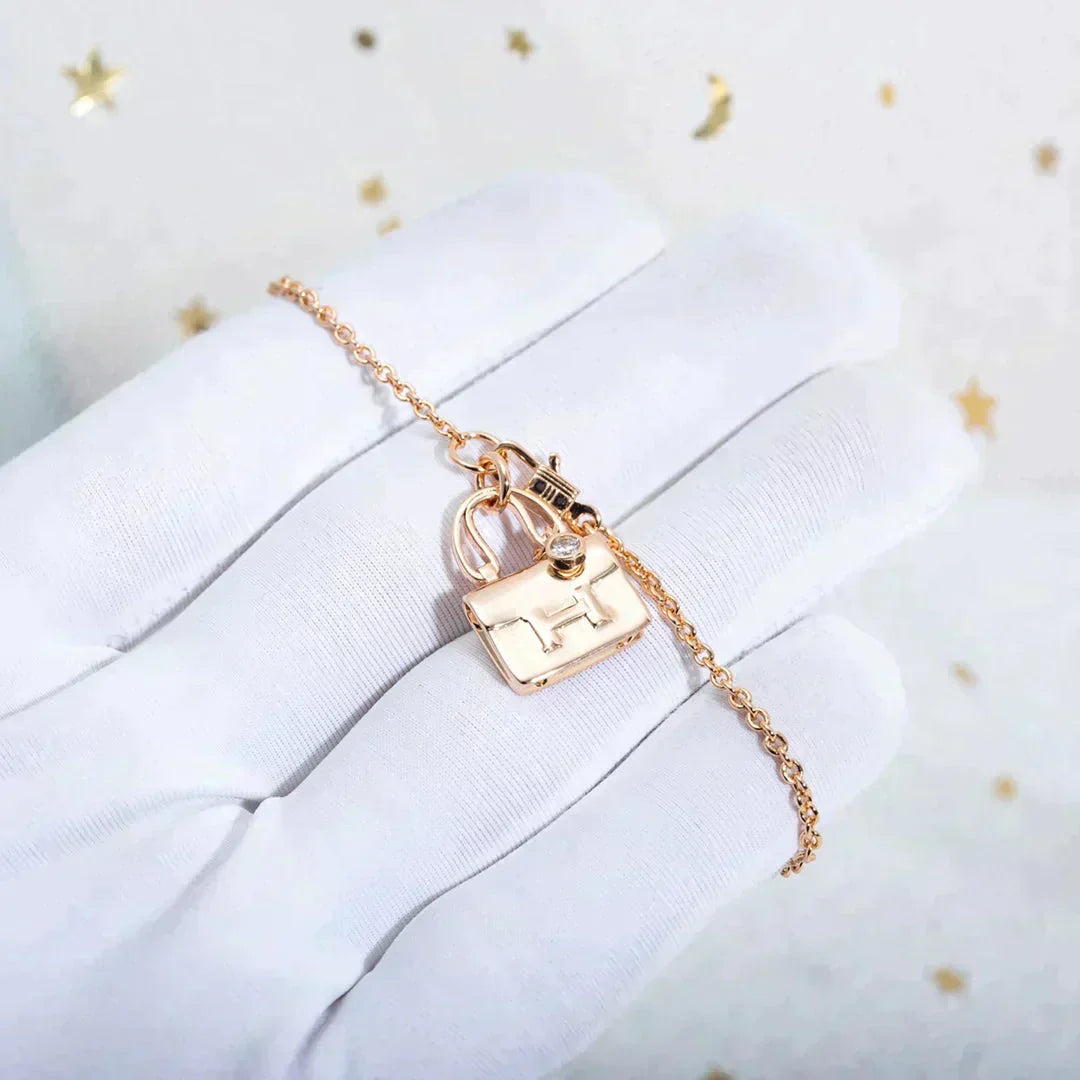 [sparkle Jewelry ]AMULETTE PEDANT ROSE GOLD NECKLACE