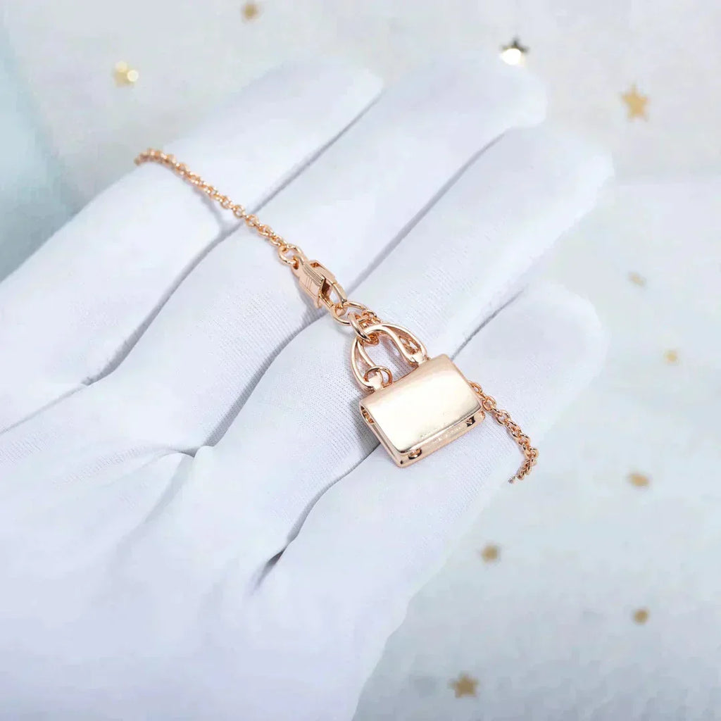 [sparkle Jewelry ]AMULETTE PEDANT ROSE GOLD NECKLACE