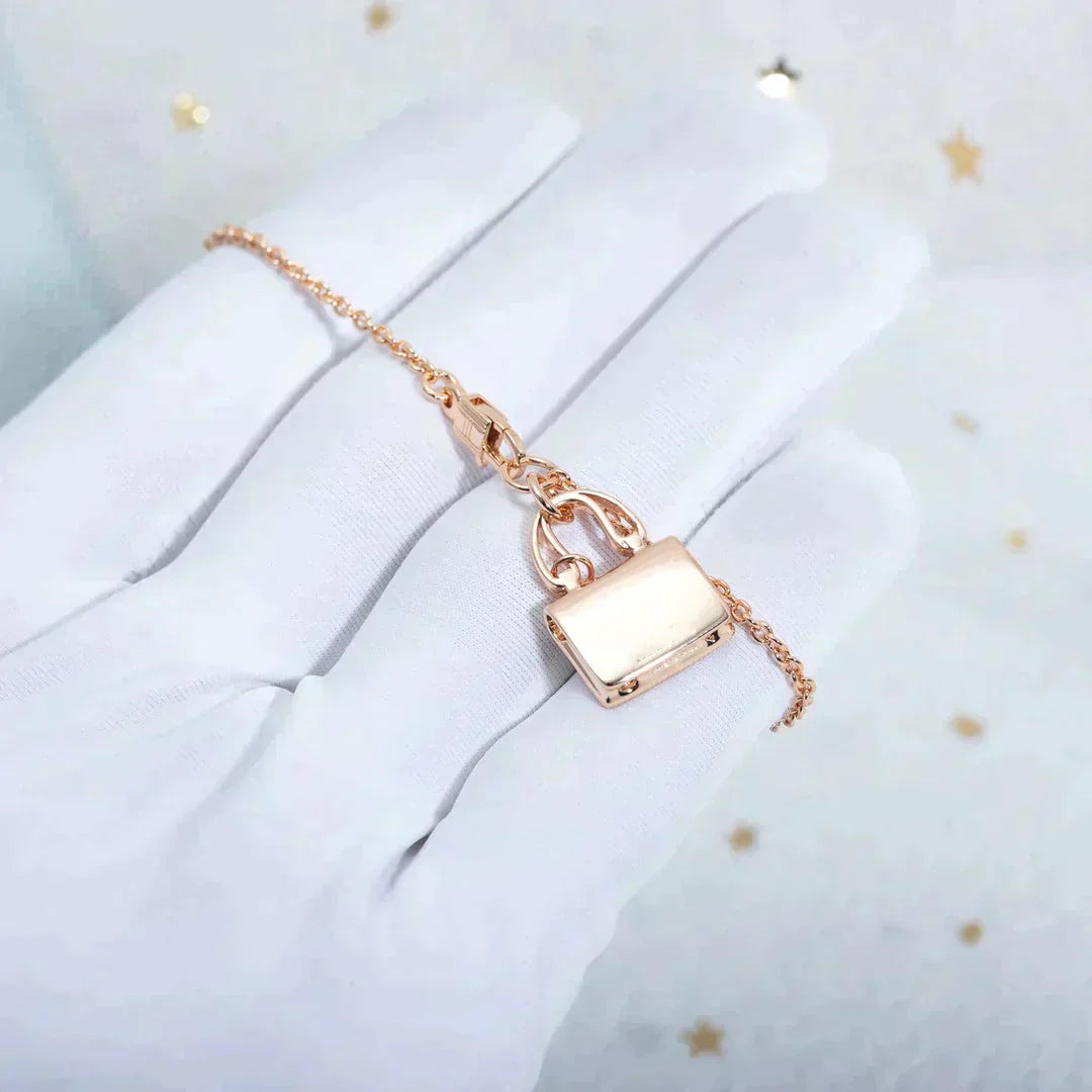 [sparkle Jewelry ]AMULETTE PEDANT ROSE GOLD NECKLACE