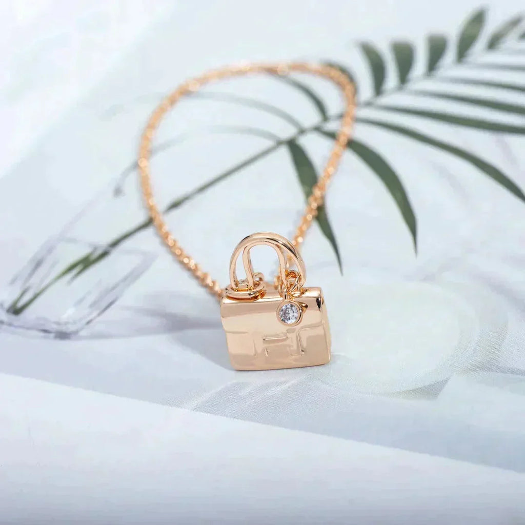 [sparkle Jewelry ]AMULETTE PEDANT ROSE GOLD NECKLACE