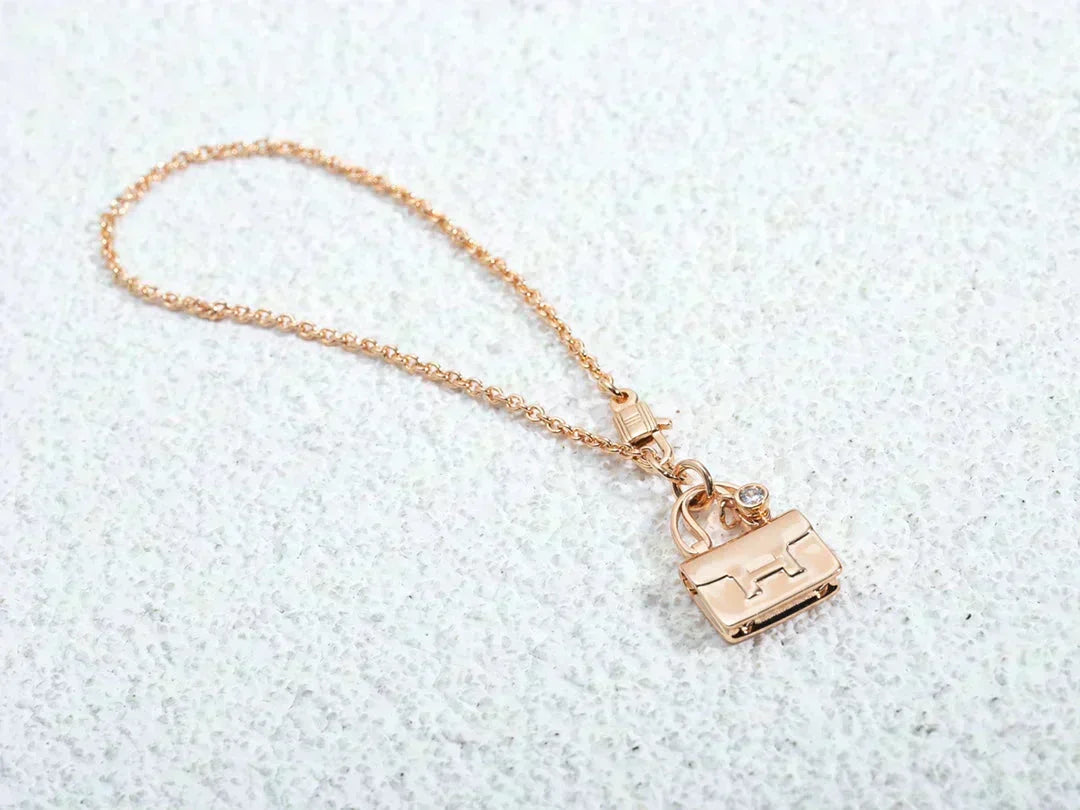 [sparkle Jewelry ]AMULETTE PEDANT ROSE GOLD NECKLACE