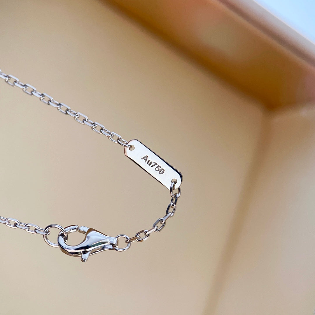 [sparkle Jewelry ]CLOVER DIAMOND NECKLACE SILVER