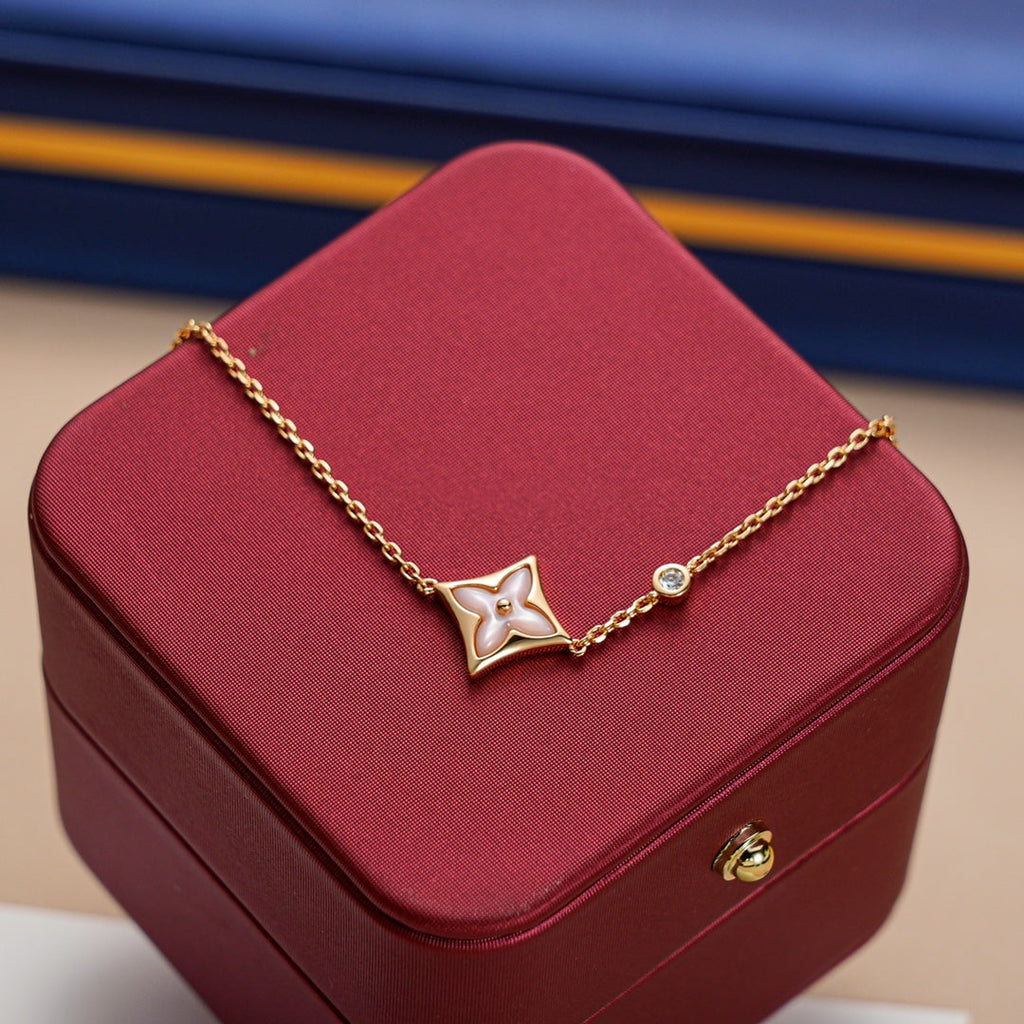 [sparkle Jewelry ]STAR 1 DIAMOND PINK GOLD BRACELET