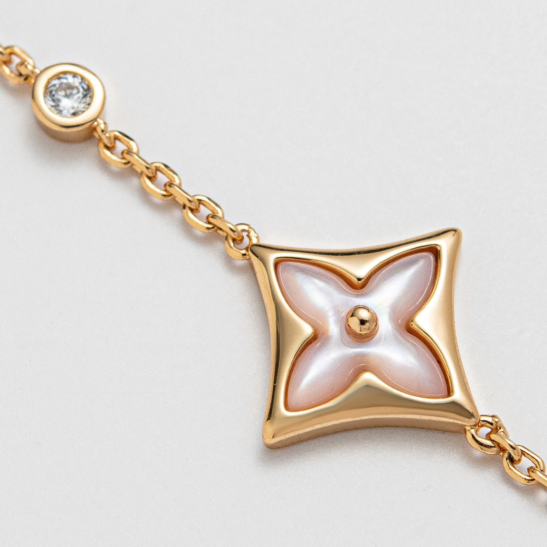 [sparkle Jewelry ]STAR 1 DIAMOND PINK GOLD BRACELET