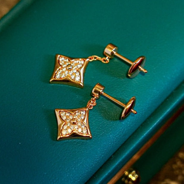 [sparkle Jewelry ]STAR DIAMONDS EARRINGS GOLD