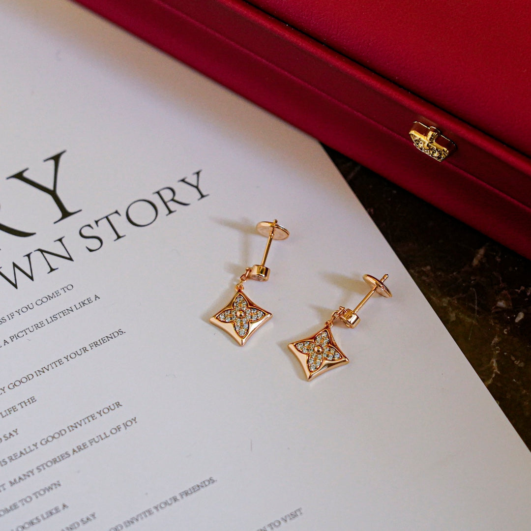 [sparkle Jewelry ]STAR DIAMONDS EARRINGS GOLD