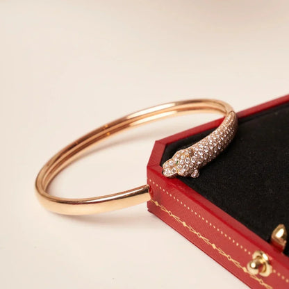 [sparkle Jewelery]PANTHERE HALF DIAMOND OPEN BRACELET