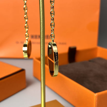 [Sparkle]CHAINE VERSO SCHWARZE KERAMIK-OHRRINGE