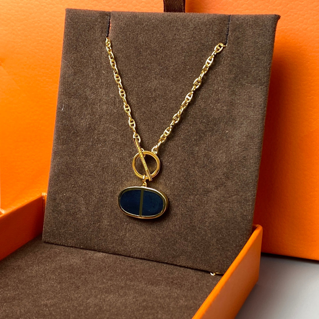 [Sparkle]CHAINE VERSO BLACK CERAMIC NECKLACE