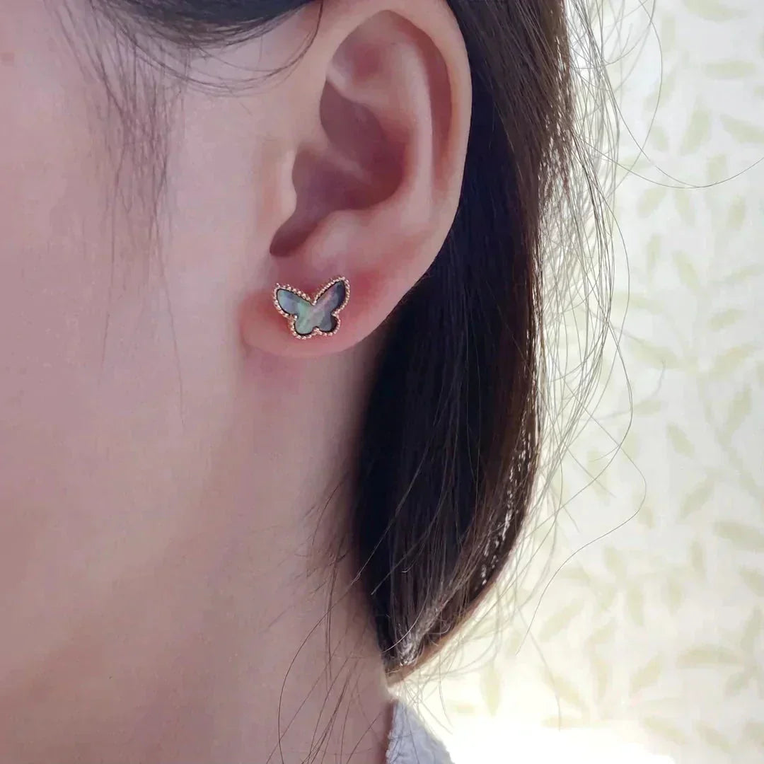 [sparkle Jewelry ]BUTTERFLY DARK MOP  EARRINGS